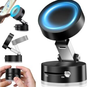 vacuum magnetic suction cup folding swivel stand – double sided universal mobile phone holder