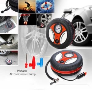 portable car air pump 260psi dc 12v electric compressor powerful tyre inflator for car truck suv motorcycle