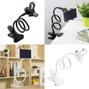 flexible snake mobile stand – adjustable lazy phone holder for desk, bed & table | random color
